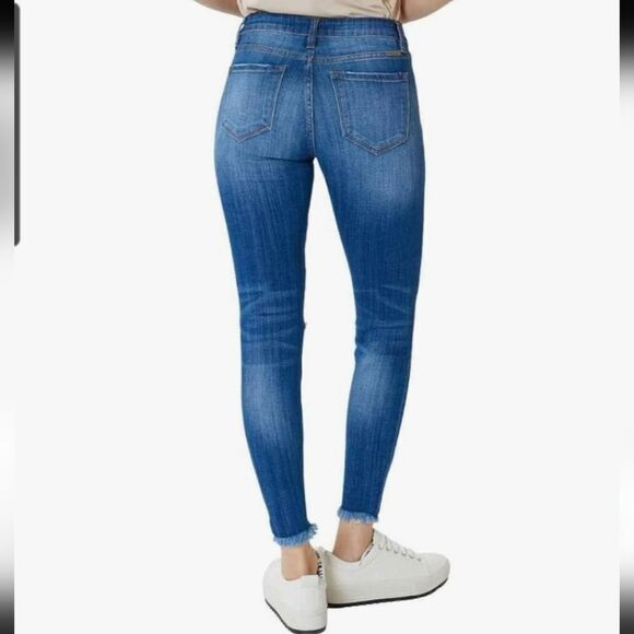 KAN CAN Jeans Sharon-Becky Mid-Rise Distressed Ripped Skinny Jeans - Size 25 - Picture 15 of 16